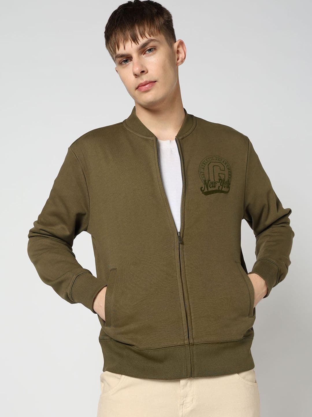 GAP Typography Printed Mandarin Collar Sweatshirt thumbnail 3
