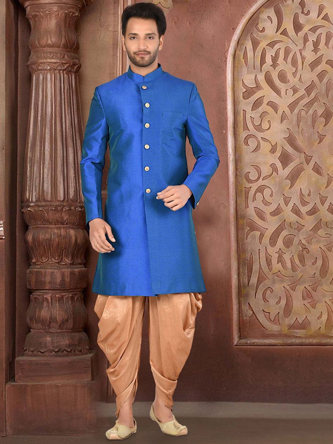 RANAK Mandarin Collar Sherwani Set - view 1
