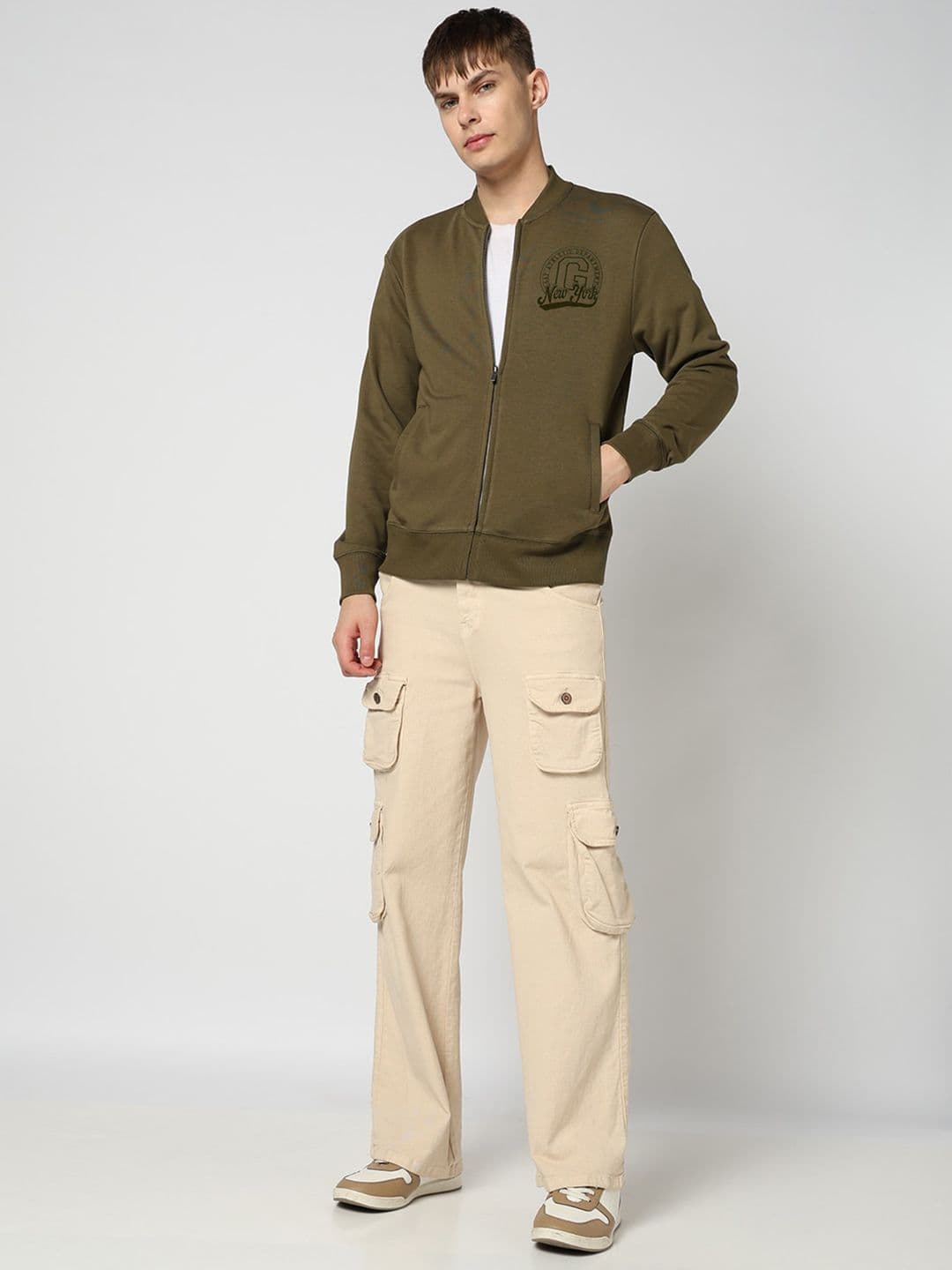 GAP Typography Printed Mandarin Collar Sweatshirt thumbnail 2