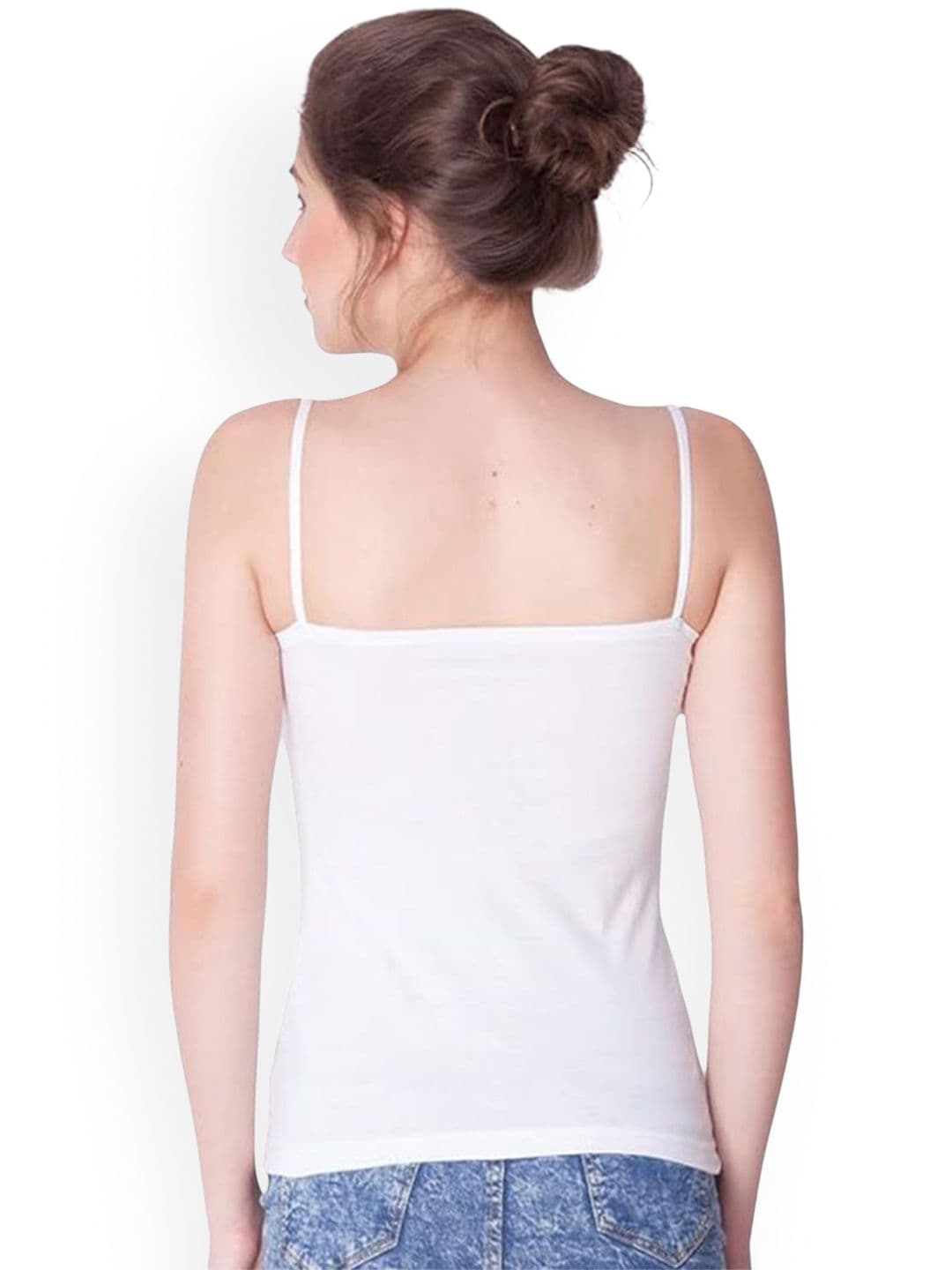 WellFitLook Pack Of 2 Cotton Adjustable Shoulder Strap Camisoles thumbnail 3