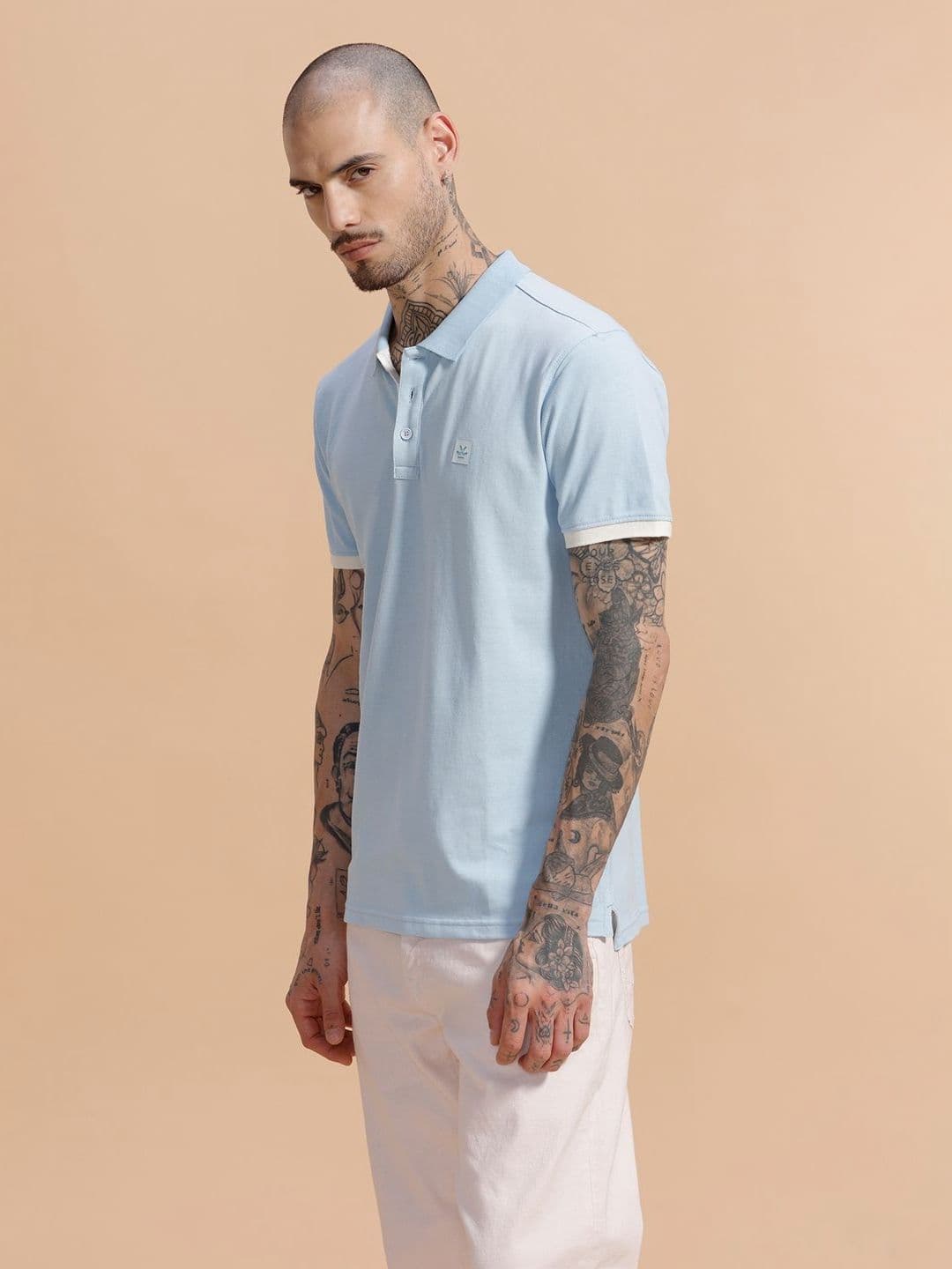 WROGN Men Polo Collar Slim Fit T-shirt thumbnail 5