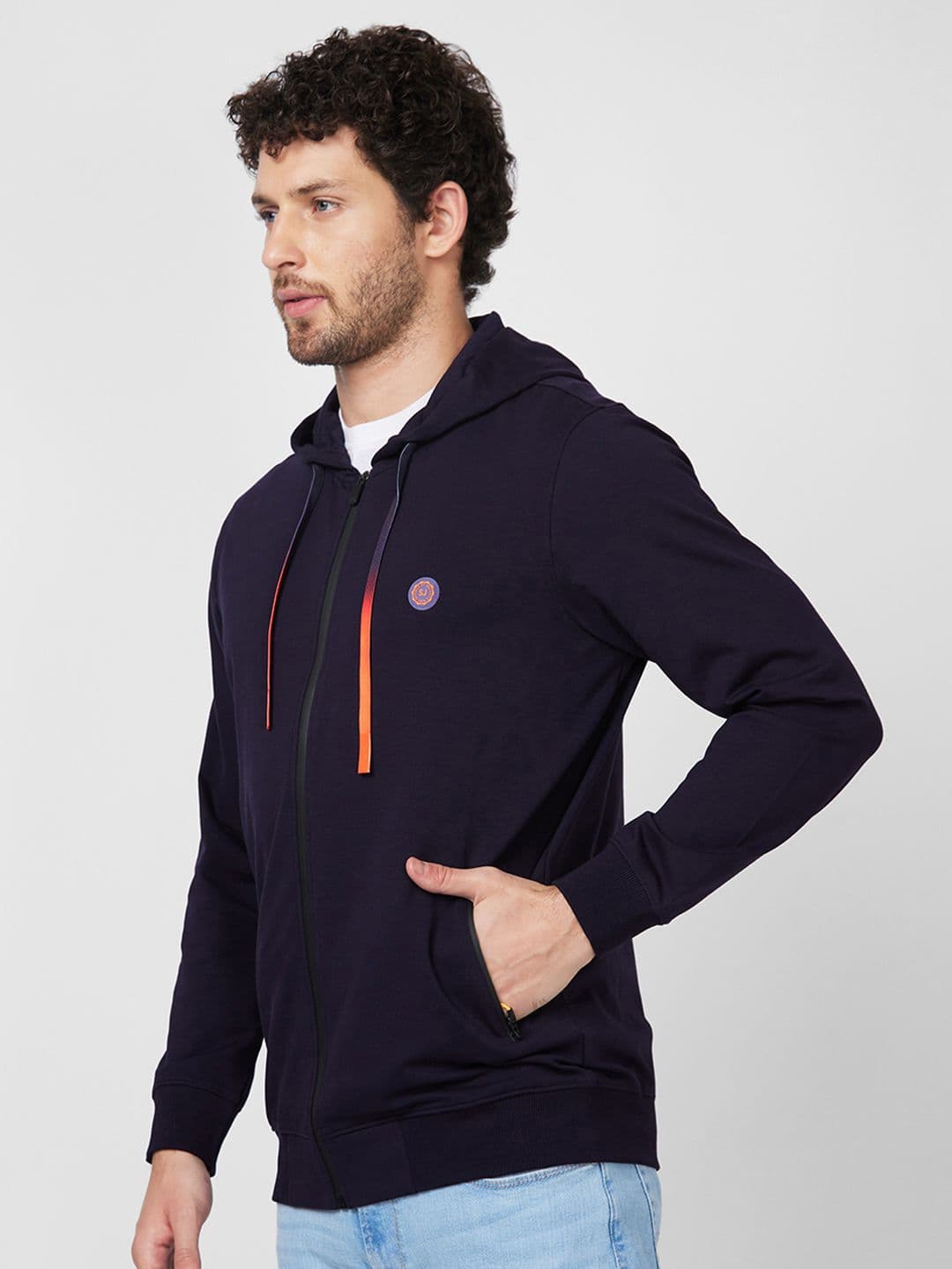 SPYKAR Men Hooded Front-Open Sweatshirt thumbnail 6