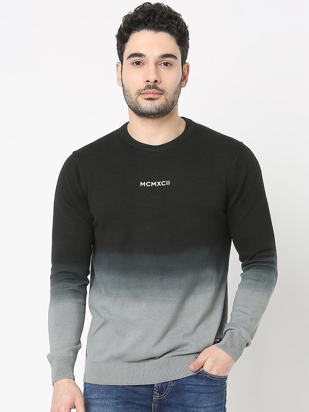 SPYKAR Men Colourblocked Pullover - view 1