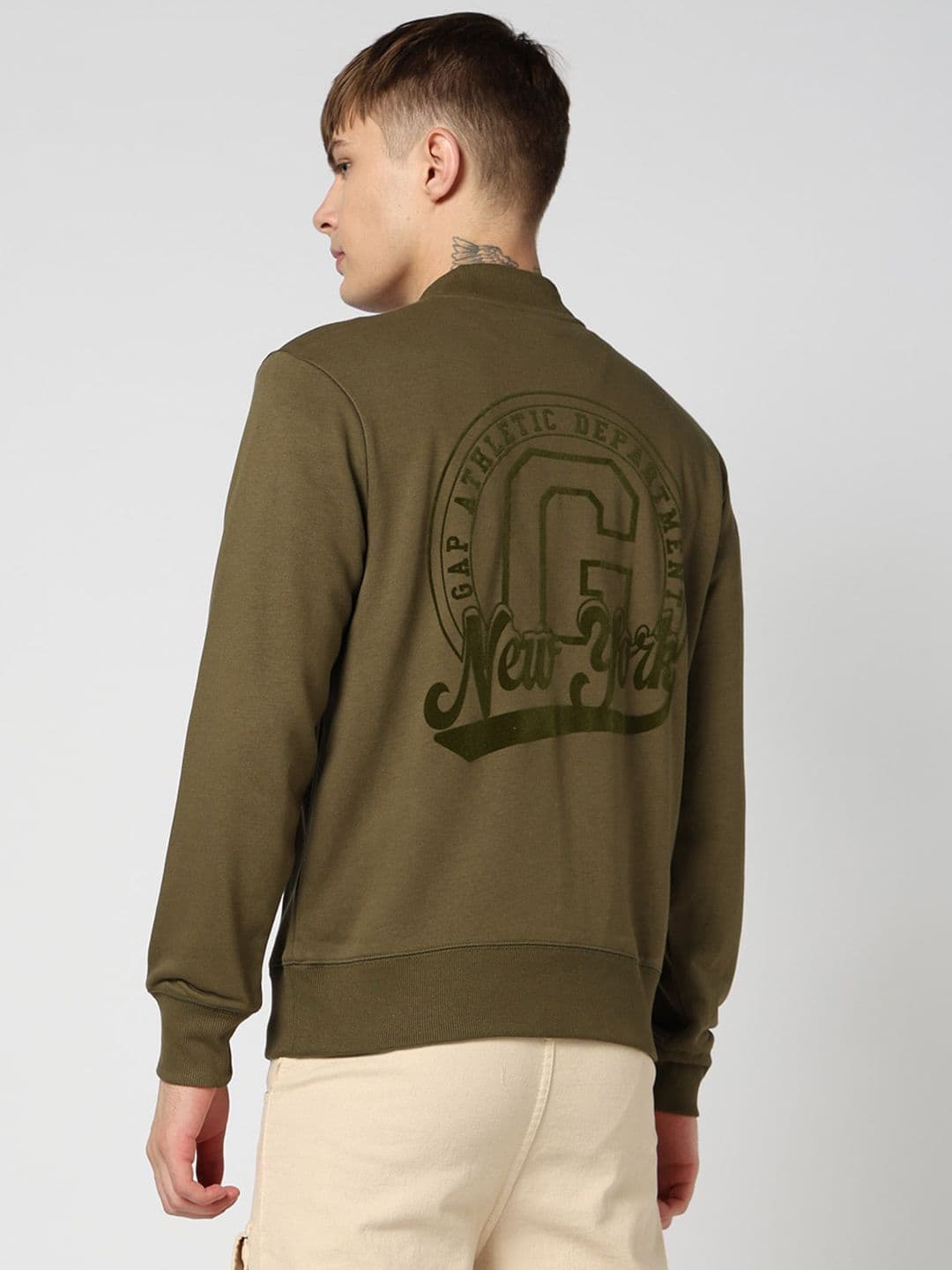 GAP Typography Printed Mandarin Collar Sweatshirt thumbnail 6