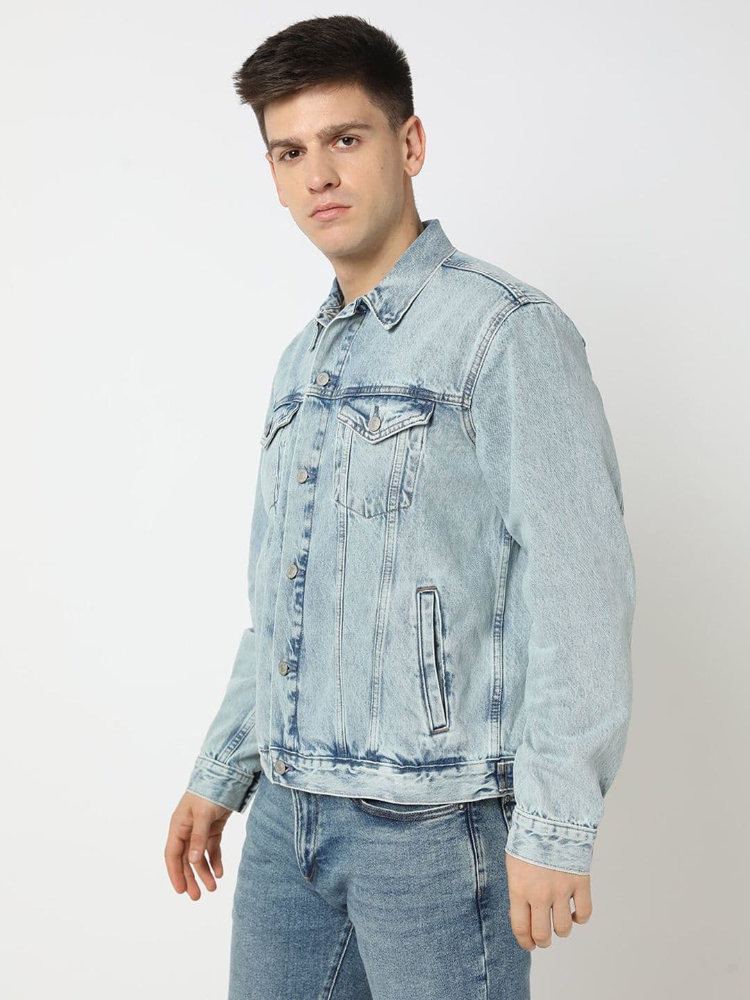GAP Pure Cotton Spread Collar Denim Jacket thumbnail 4