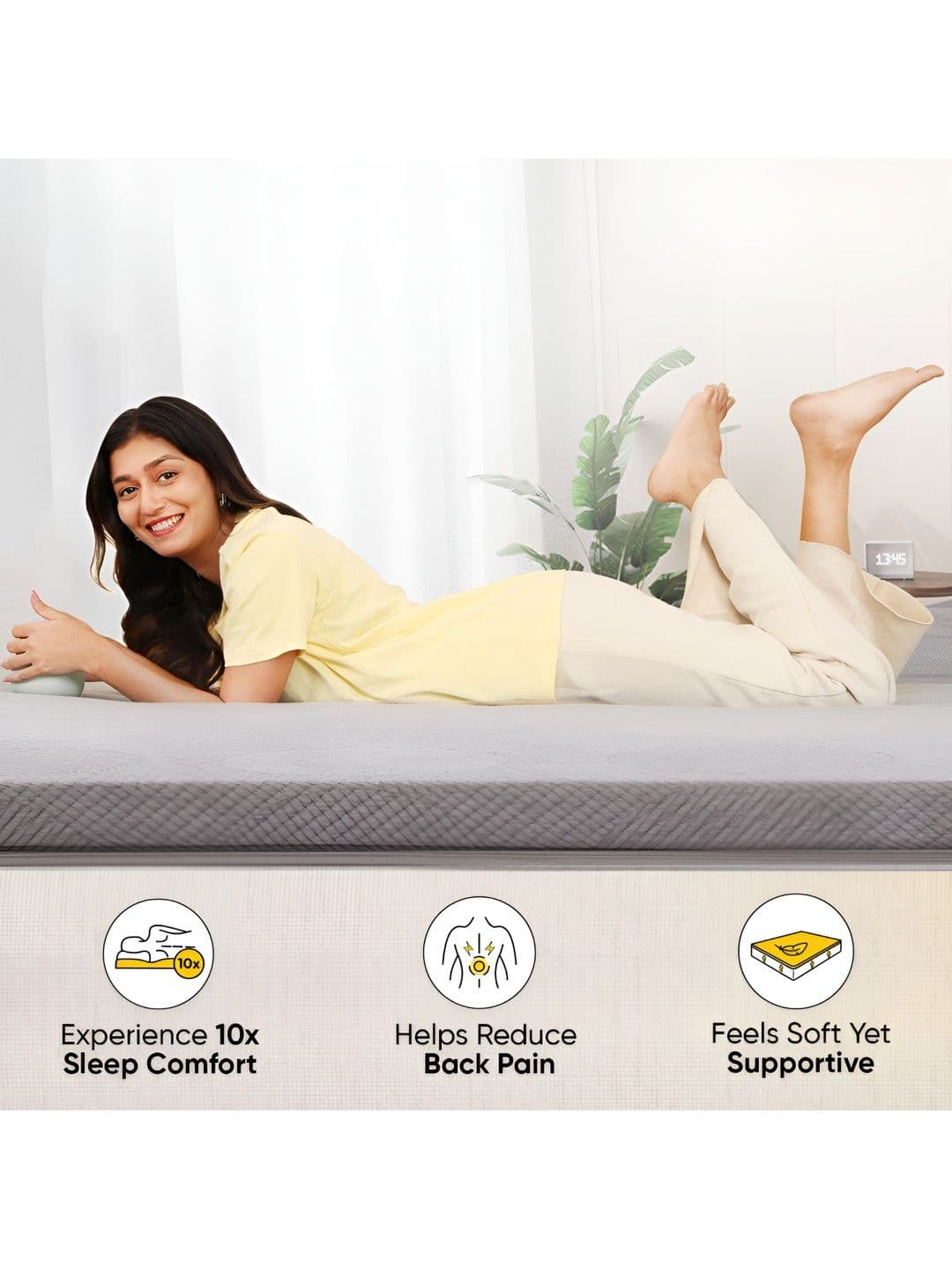 FRIDO Grey Soft Support Mattress Topper thumbnail 4