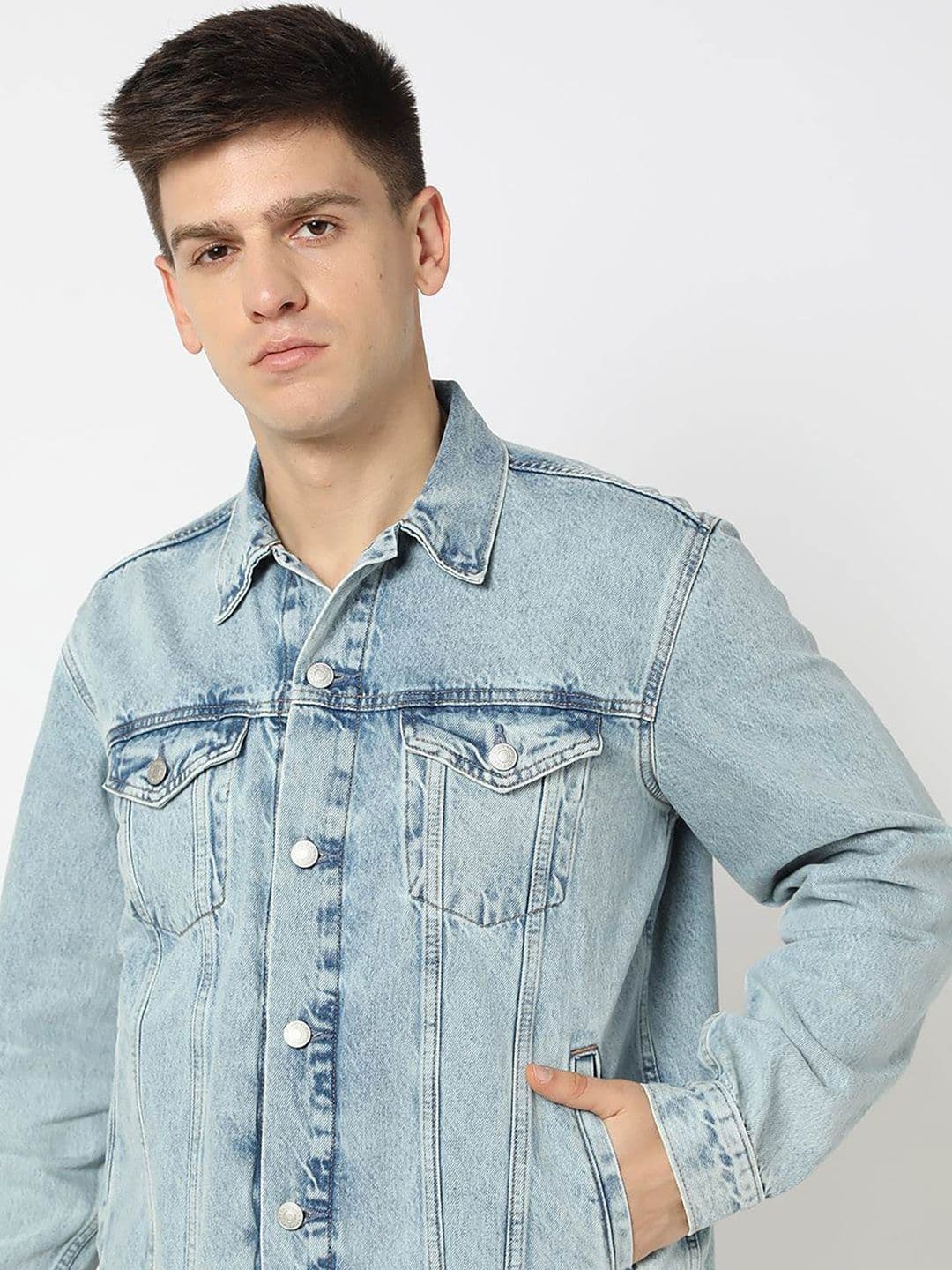 GAP Pure Cotton Spread Collar Denim Jacket thumbnail 2