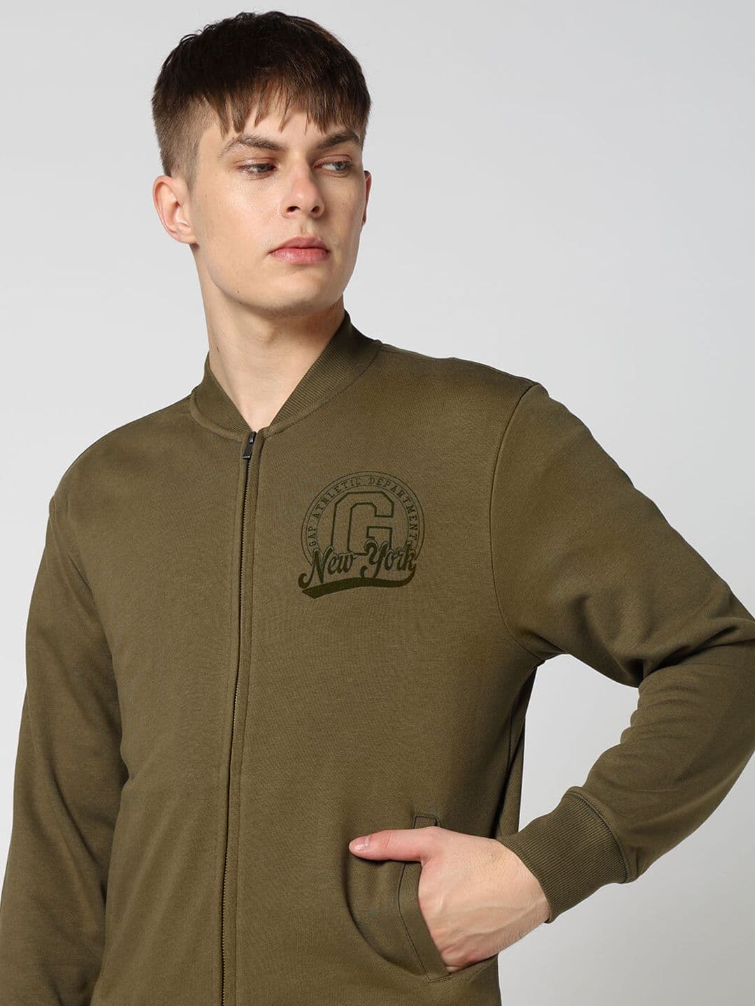GAP Typography Printed Mandarin Collar Sweatshirt thumbnail 4