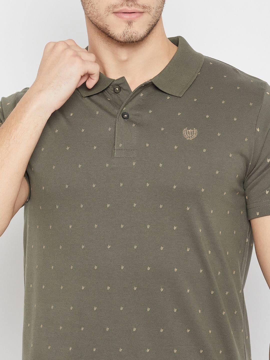 Duke Men Printed Slim Fit Cotton Polo Collar T-shirt thumbnail 7