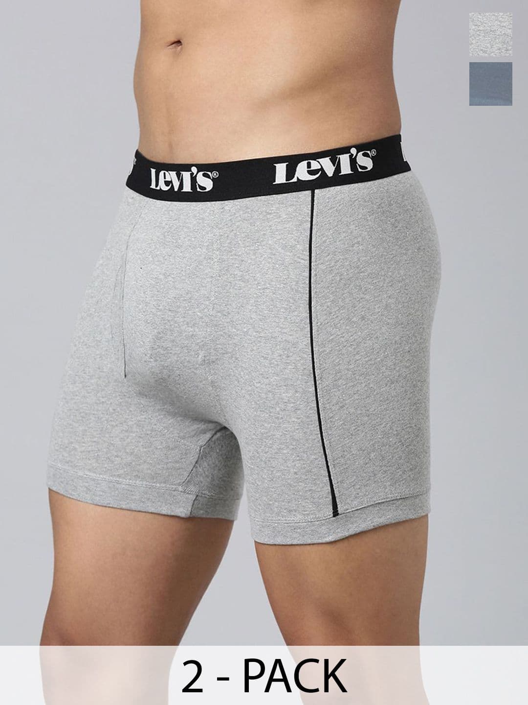 Levis Pack Of 2 Pure Cotton Trunks Style#007A-CONTRA-BBF-P2, BLMLGM - view 1
