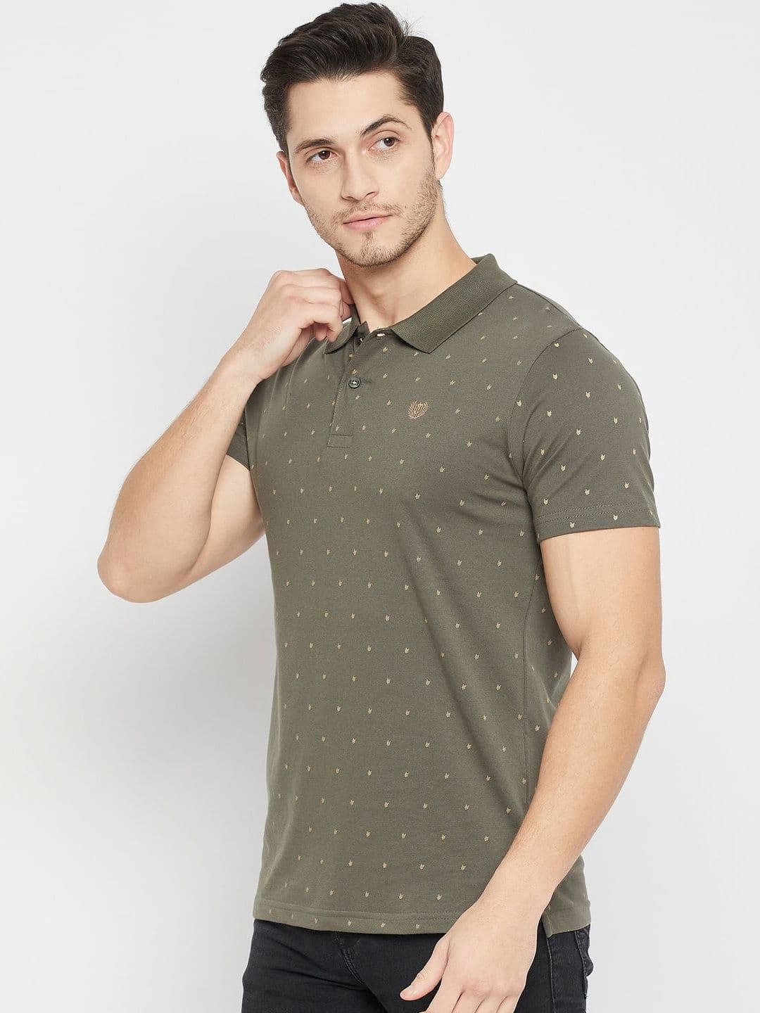Duke Men Printed Slim Fit Cotton Polo Collar T-shirt thumbnail 5
