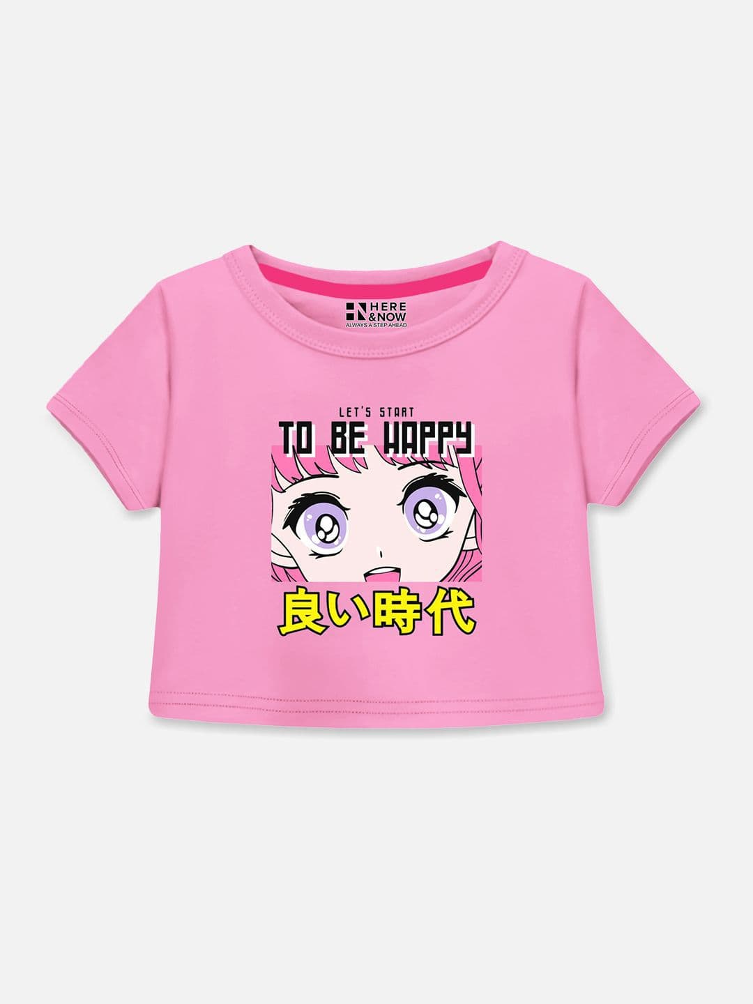 HERE&NOW Girls Pack of 3 Graphic Printed Crop Top thumbnail 3