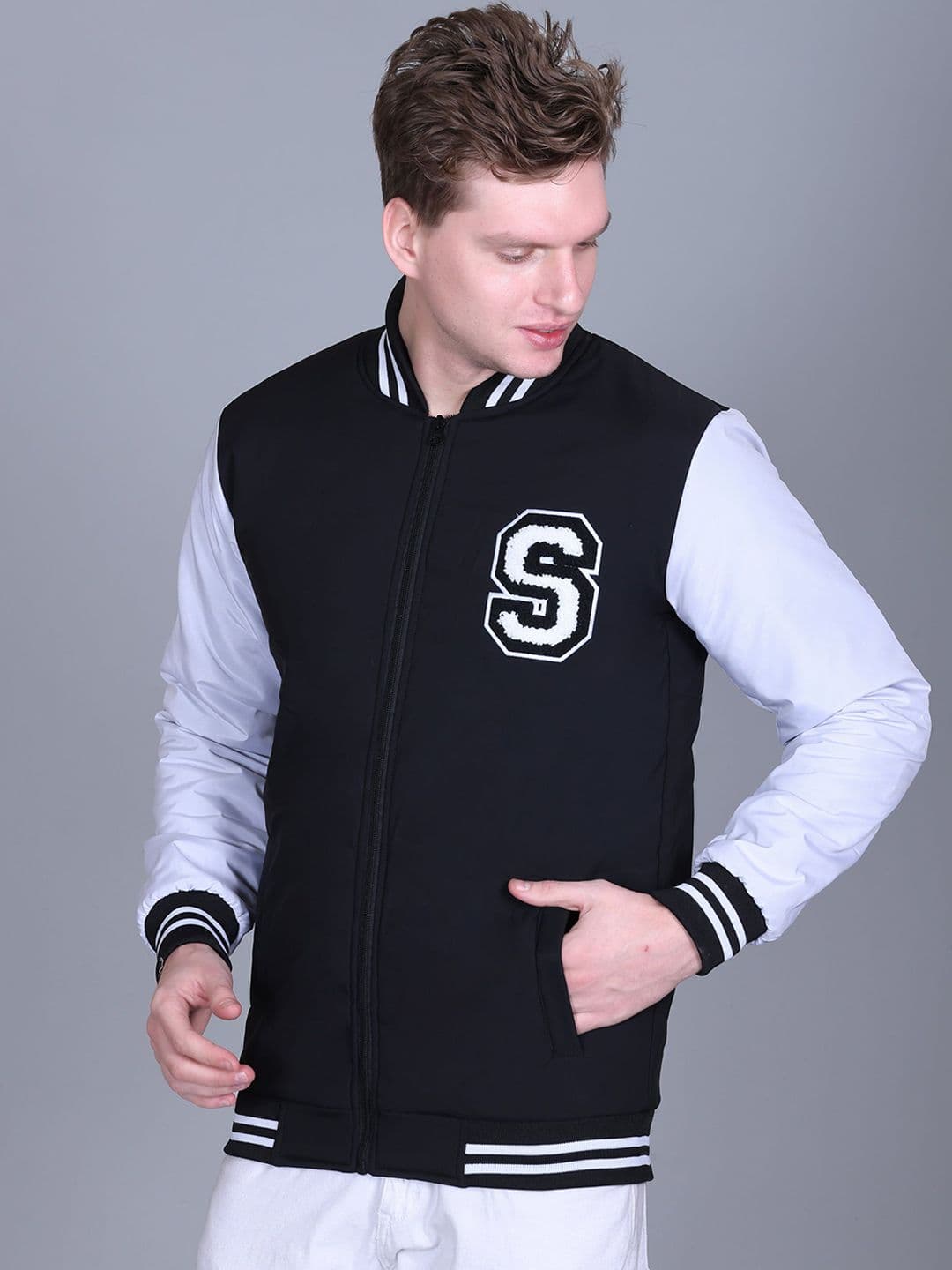 SANHOK Men Lightweight Bomber Jacket thumbnail 4