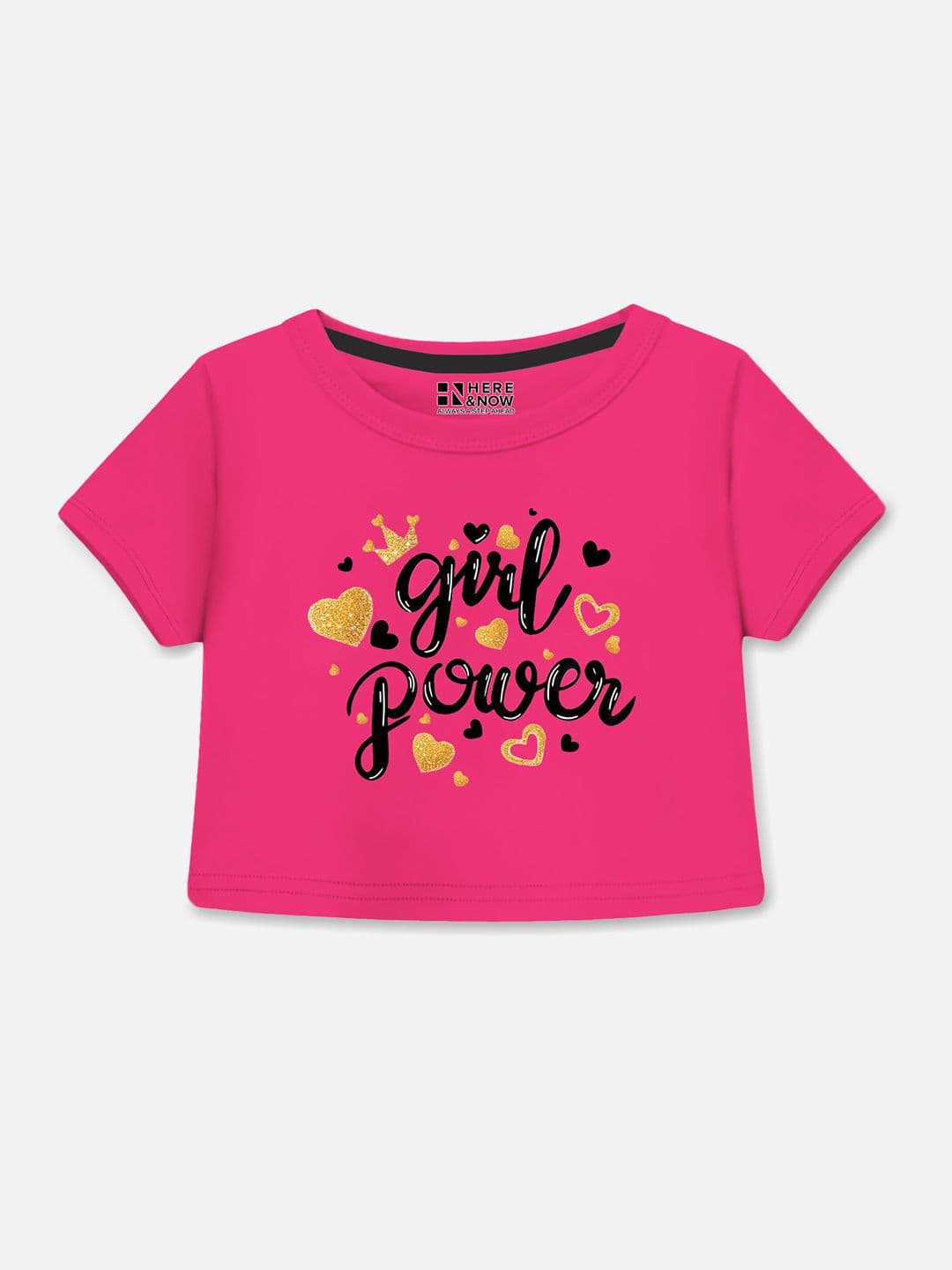 HERE&NOW Girls Pack of 3 Graphic Printed Crop Top thumbnail 4