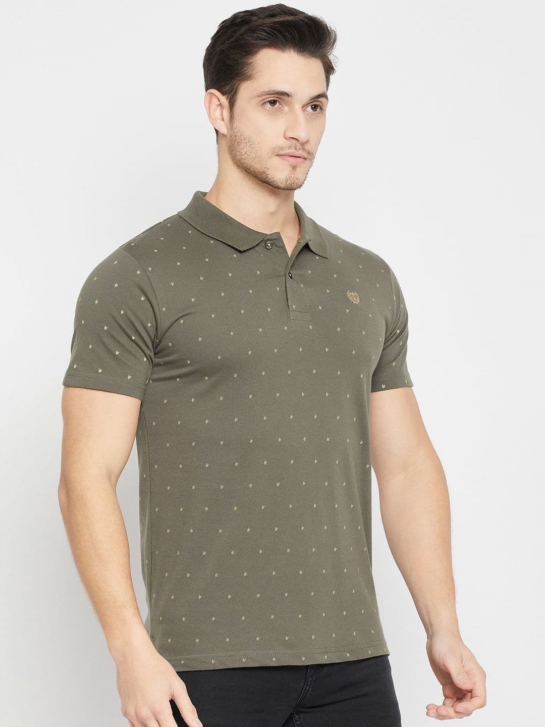 Duke Men Printed Slim Fit Cotton Polo Collar T-shirt thumbnail 3