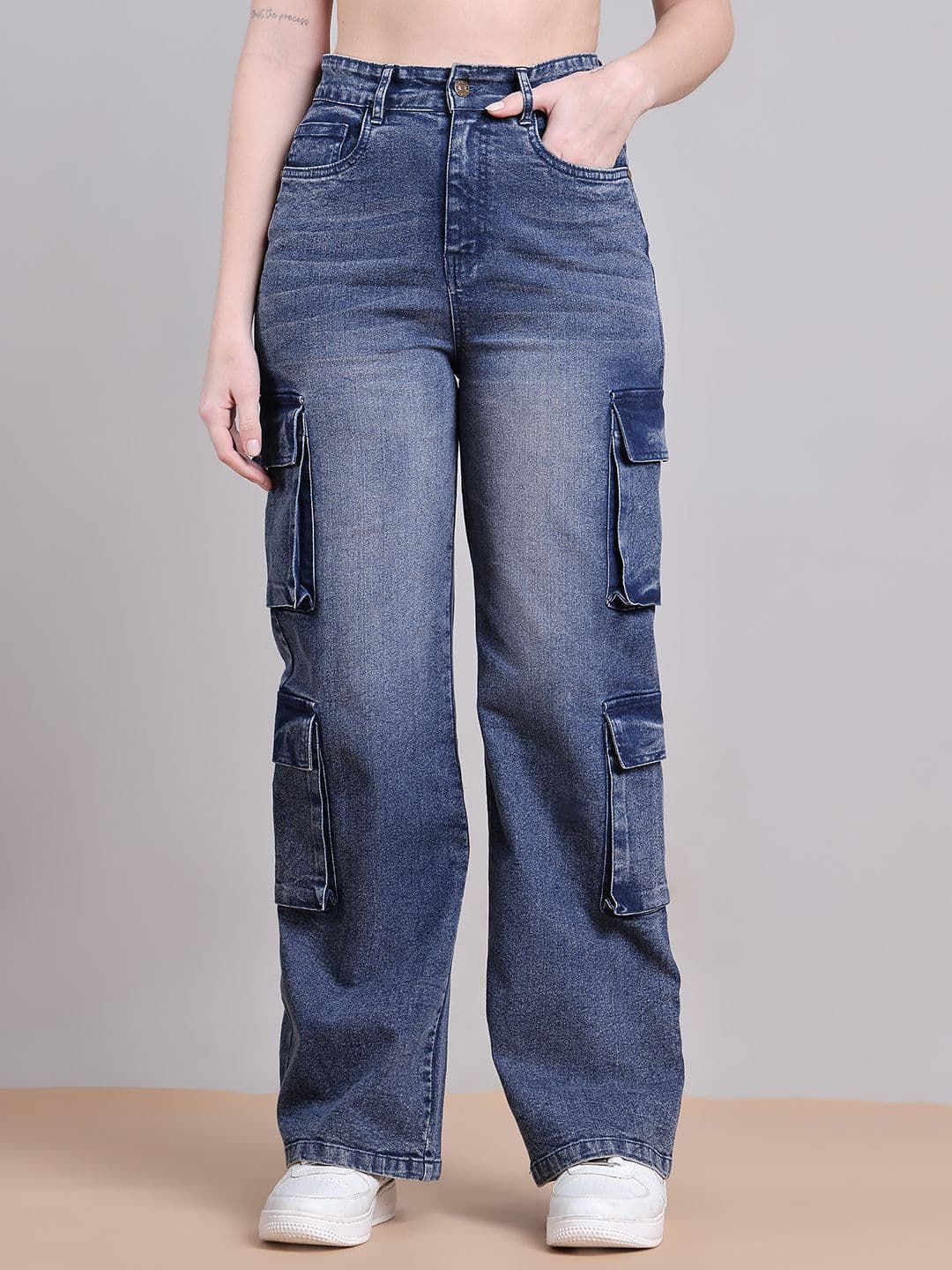 PUELLA Women Straight Fit High-Rise Clean Look Light Fade Stretchable Jeans - view 1
