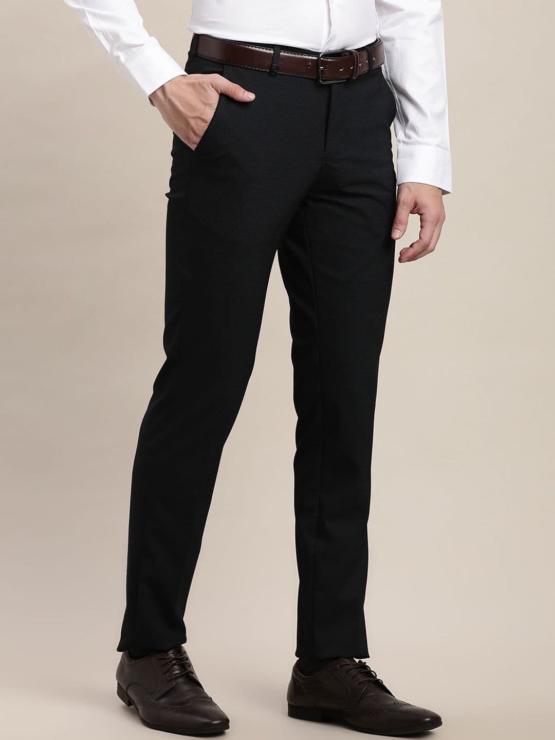 Turtle Men Tailored Slim Fit Cotton Formal Trousers thumbnail 5