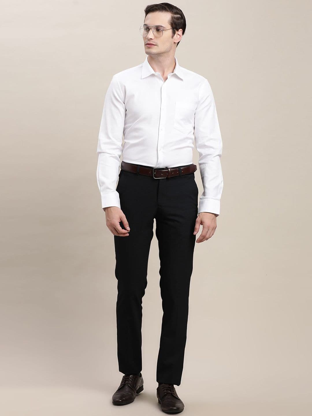 Turtle Men Tailored Slim Fit Cotton Formal Trousers thumbnail 4