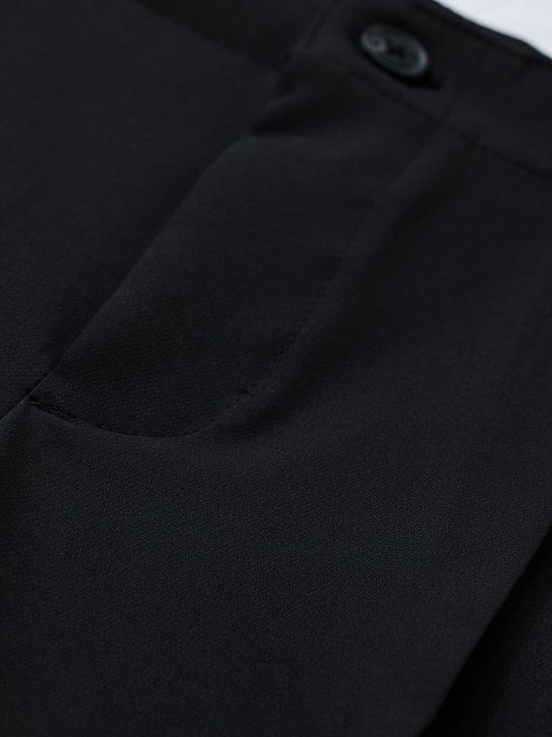Snitch Men Black Mid-Rise Slim Fit Trouser thumbnail 2