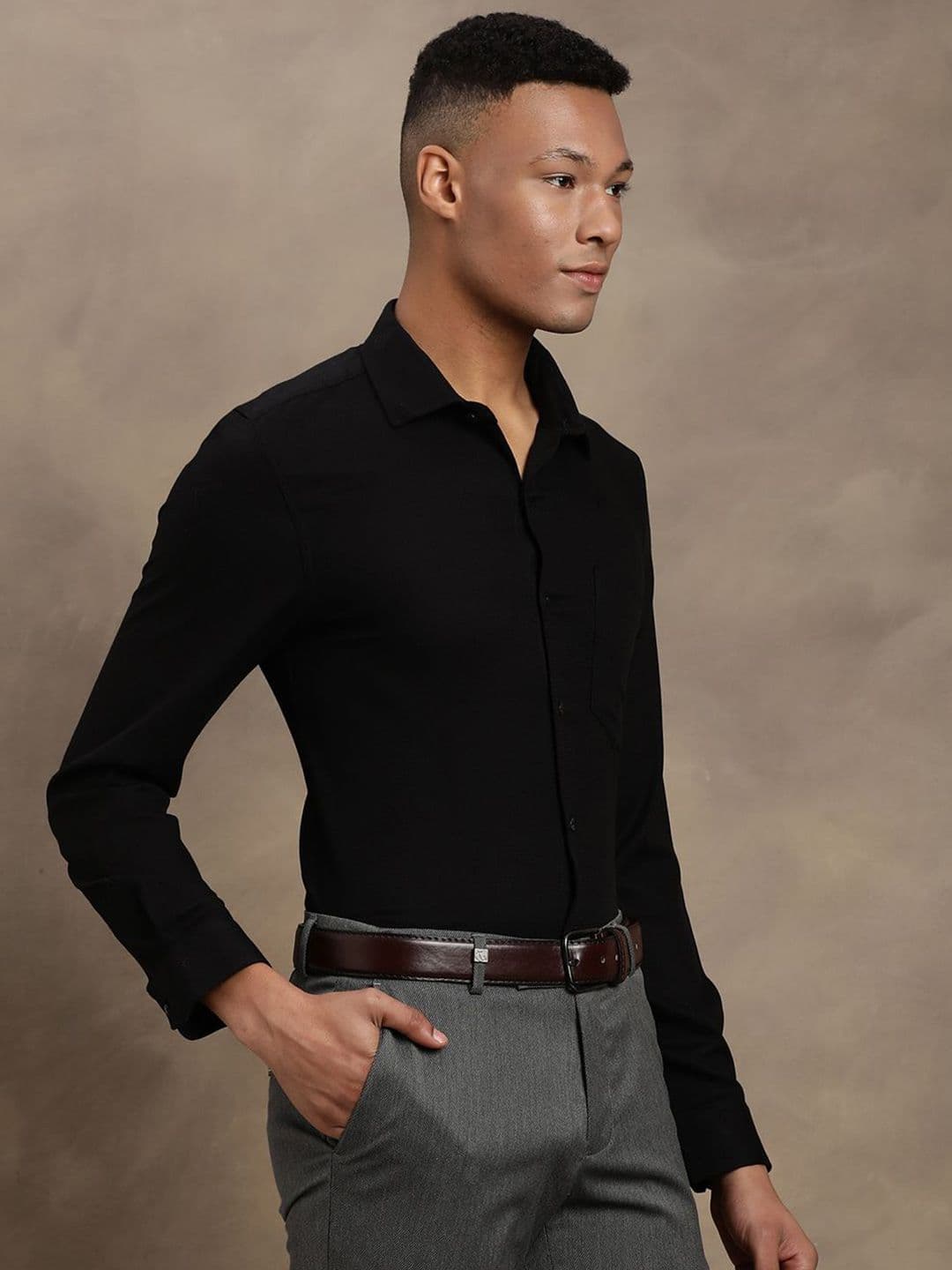 Turtle Classic Slim Fit Pure Cotton Formal Opaque Shirt thumbnail 3