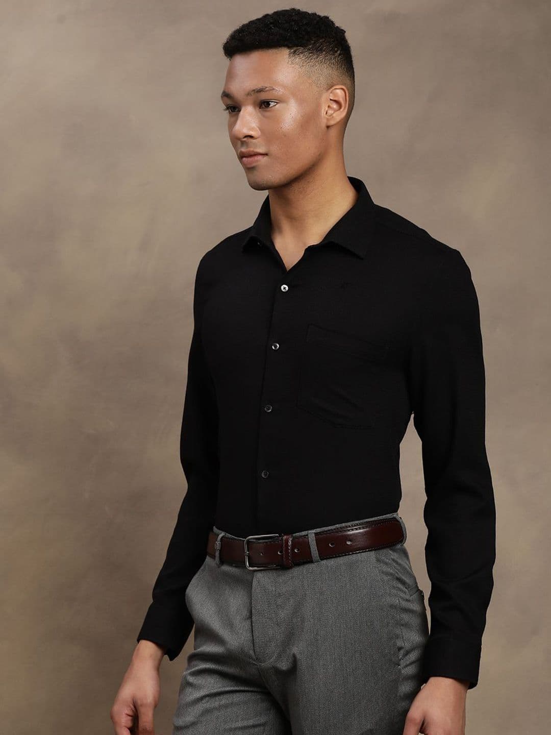 Turtle Classic Slim Fit Pure Cotton Formal Opaque Shirt thumbnail 2