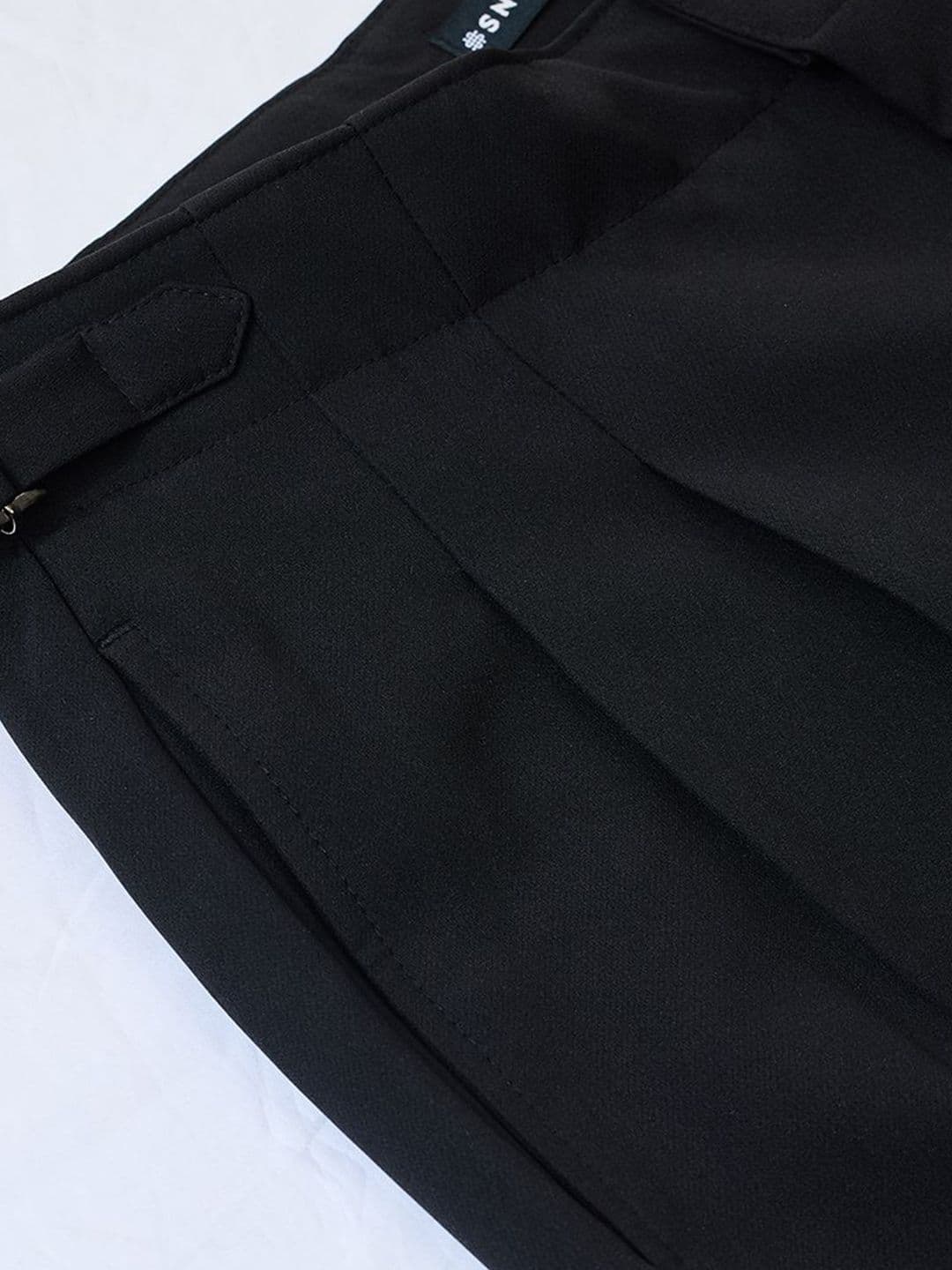 Snitch Men Black Mid-Rise Slim Fit Trouser thumbnail 6