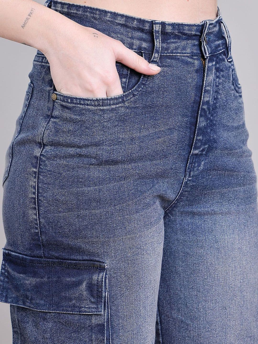 PUELLA Women Straight Fit High-Rise Clean Look Light Fade Stretchable Jeans thumbnail 3