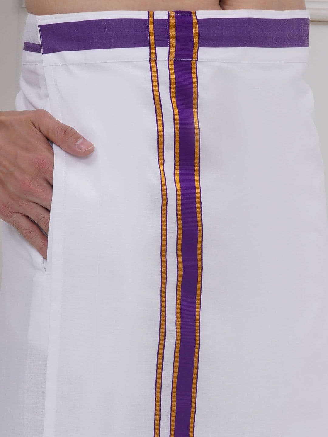 Sethukrishna Mens Readymade Cotton Dhoti thumbnail 4