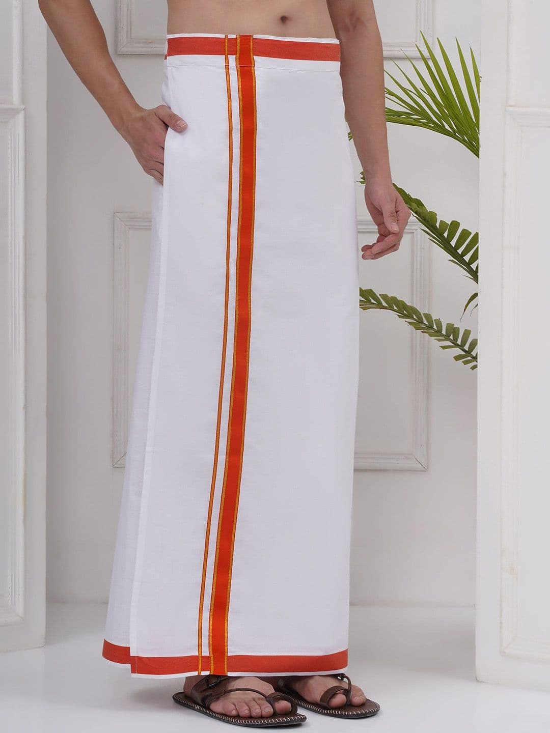 Sethukrishna Mens Readymade Cotton Dhoti thumbnail 3