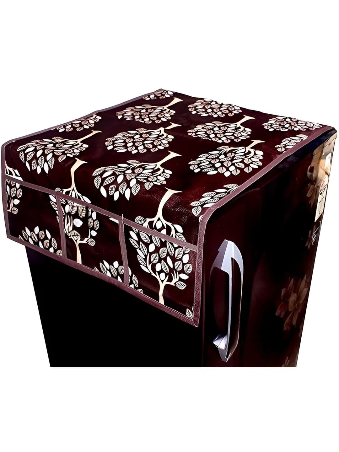 Aura 7-Pcs Printed Fridge Top Cover With Handle Covers & Mats thumbnail 3