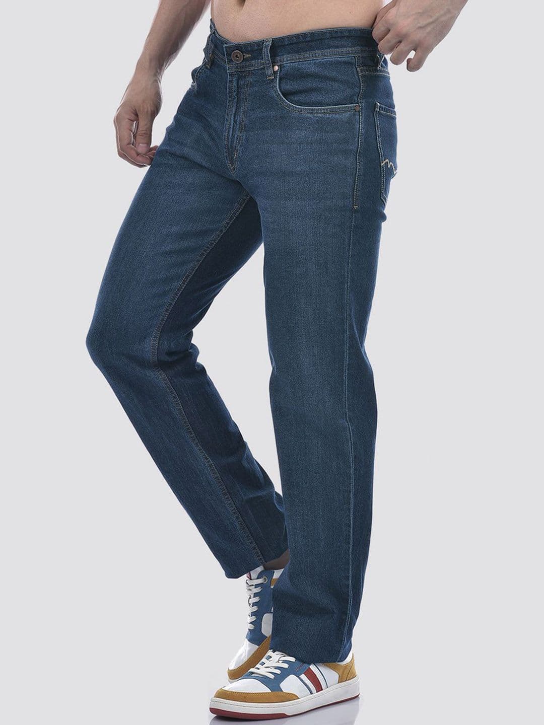 Numero Uno Men Regular Fit Mid-Rise Light Fade Stretchable Jeans thumbnail 2