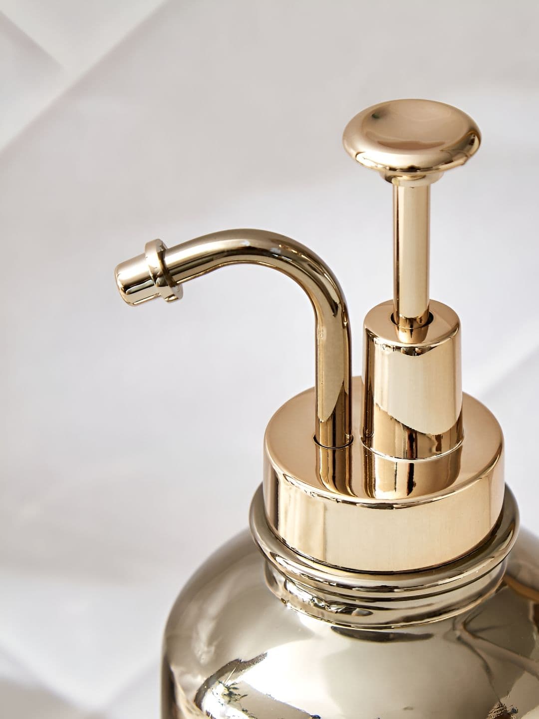 Home Centre Gold-Toned Solid Metal Soap Dispenser thumbnail 3