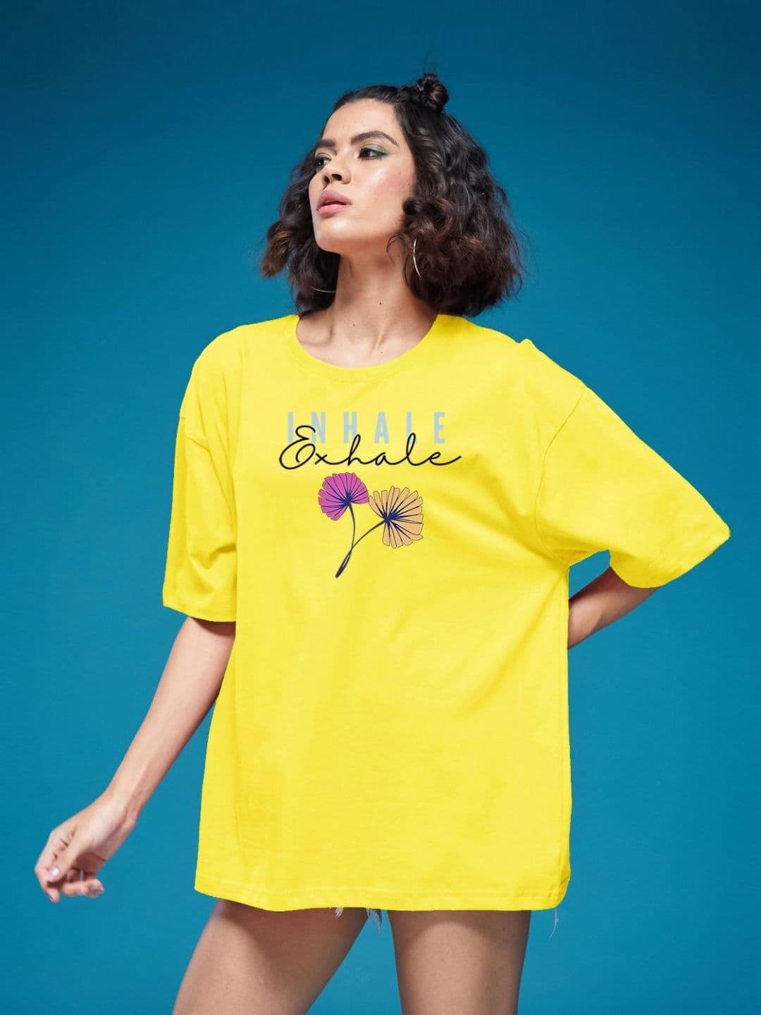 SMARTEES Women Printed Drop-Shoulder Cotton T-shirt thumbnail 2