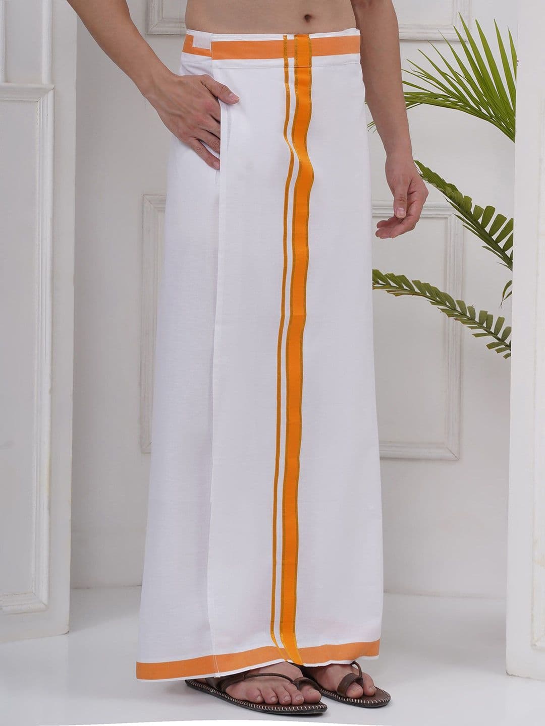 Sethukrishna Mens Readymade Cotton Dhoti thumbnail 3