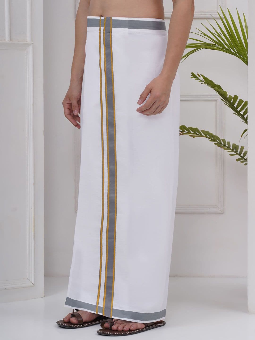 Sethukrishna Mens Readymade Cotton Dhoti thumbnail 2