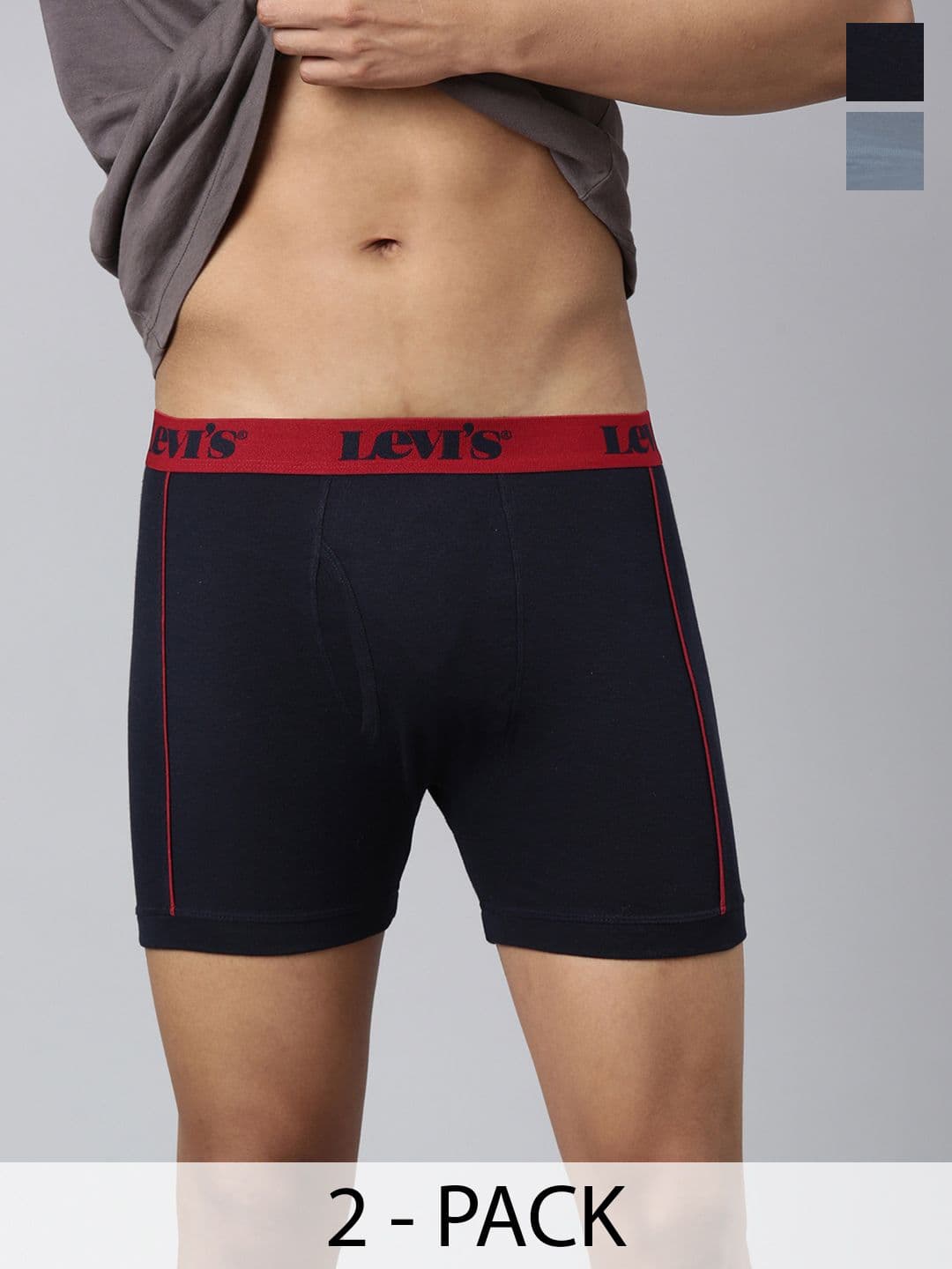 Levis Levi's Men Pack of 2 Pure Cotton Long Length Ultrasoft Waistband Trunk - view 1