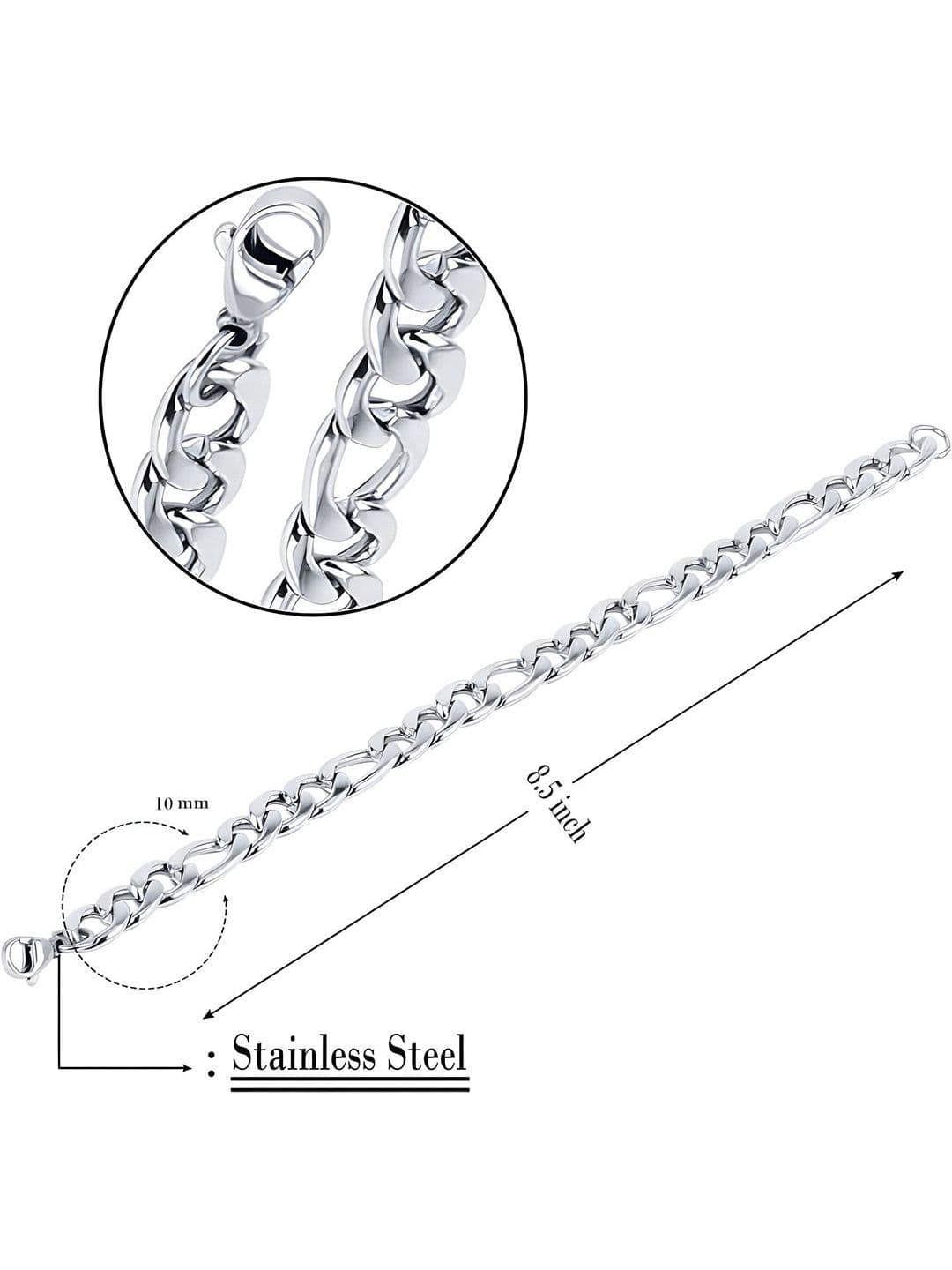 Minprice Men Stainless Steel Link Bracelet thumbnail 2