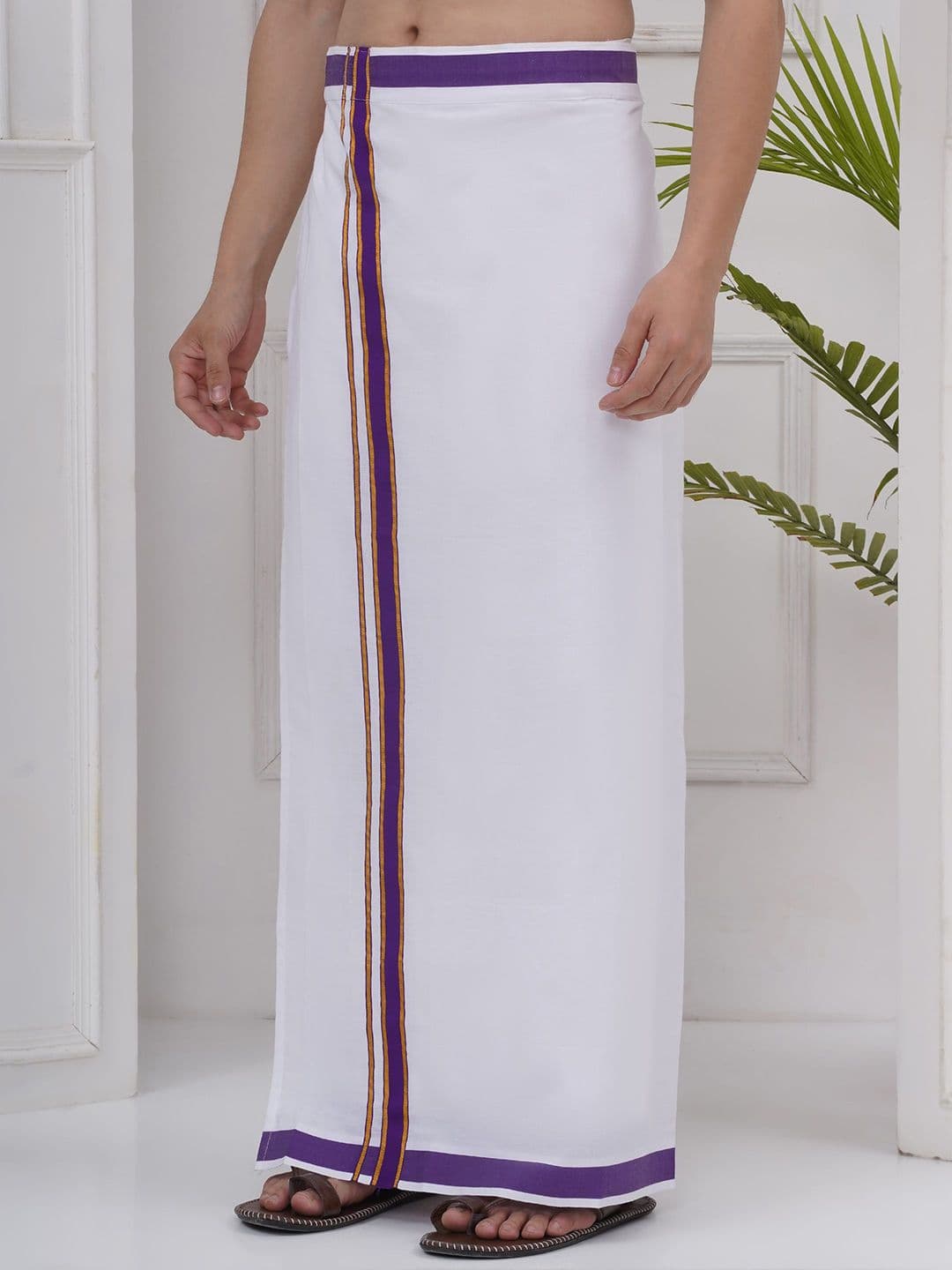 Sethukrishna Mens Readymade Cotton Dhoti thumbnail 2