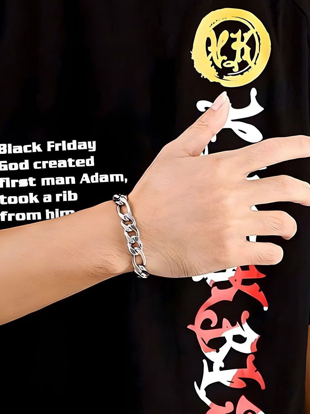 Minprice Men Stainless Steel Link Bracelet thumbnail 5