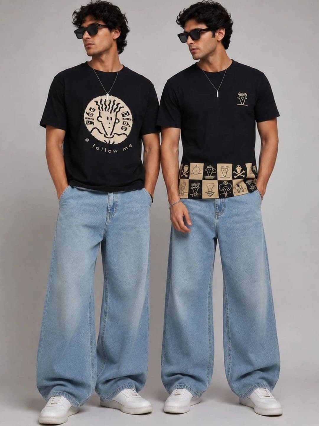 YAK YAK Men Pack Of 2 Graphic Printed T-shirt thumbnail 6