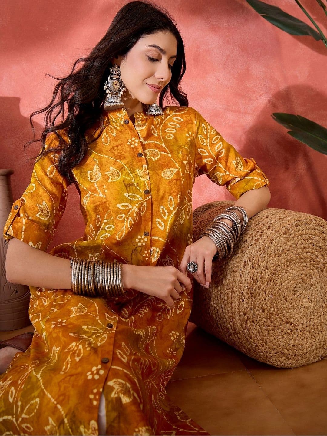 Sangria Women Ethnic Motifs Printed Indie Prints Kurta thumbnail 3
