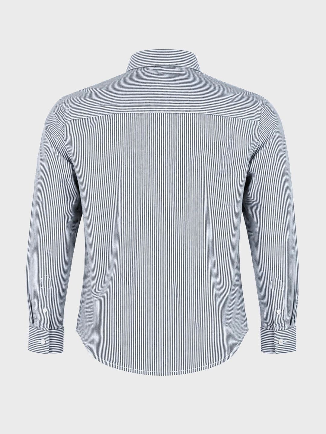 The Indian Garage Co Men Slim Fit Striped Casual Shirt thumbnail 2