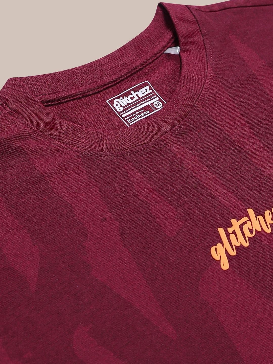 glitchez Men Oversized Typography T-shirt thumbnail 5