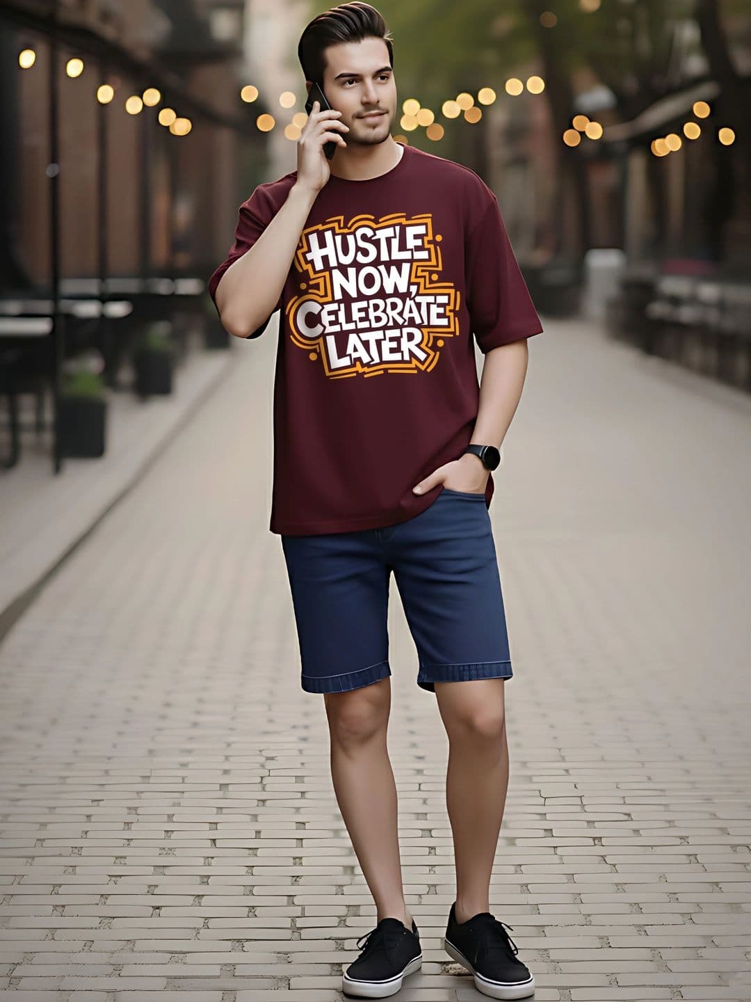 Moda Rapido Men Typography Printed T-shirt thumbnail 2