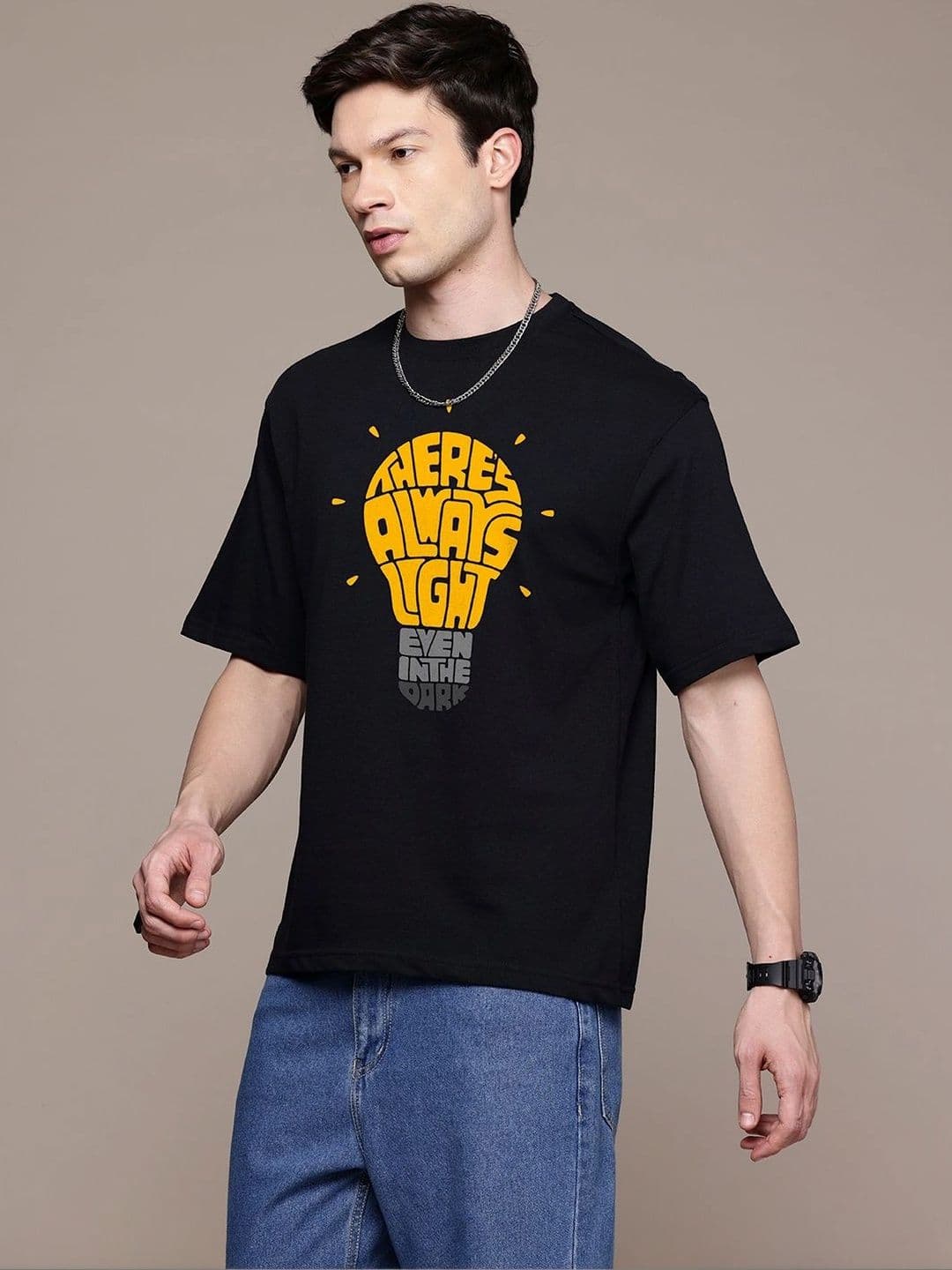 Moda Rapido Men Typography Printed T-shirt thumbnail 2
