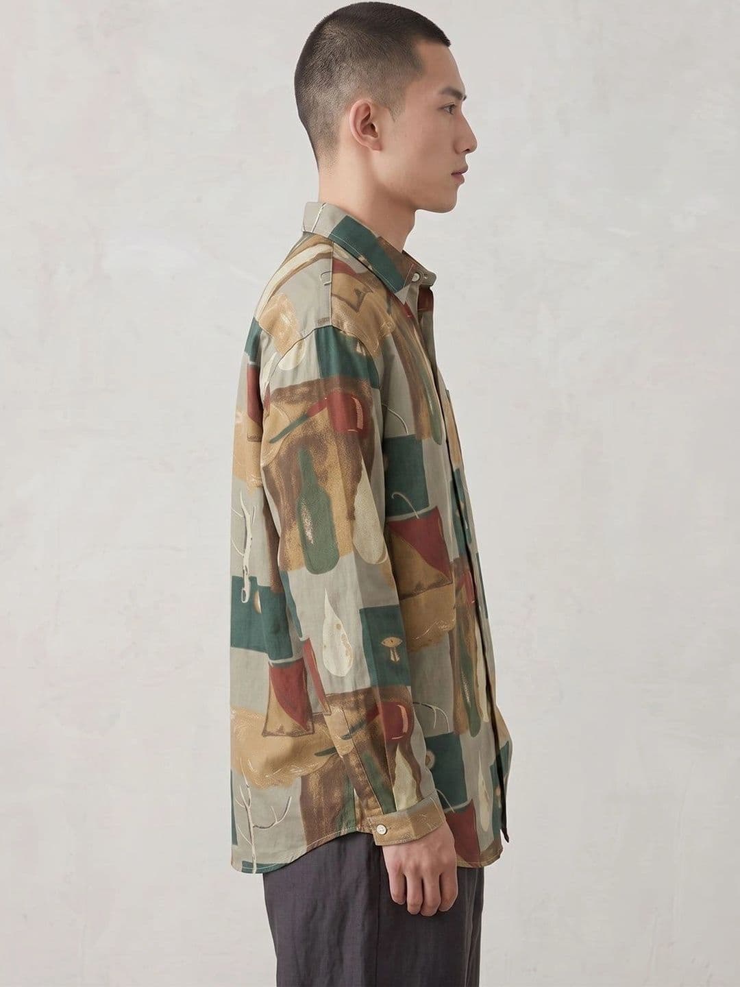 Suo Men Printed Casual Shirt thumbnail 3