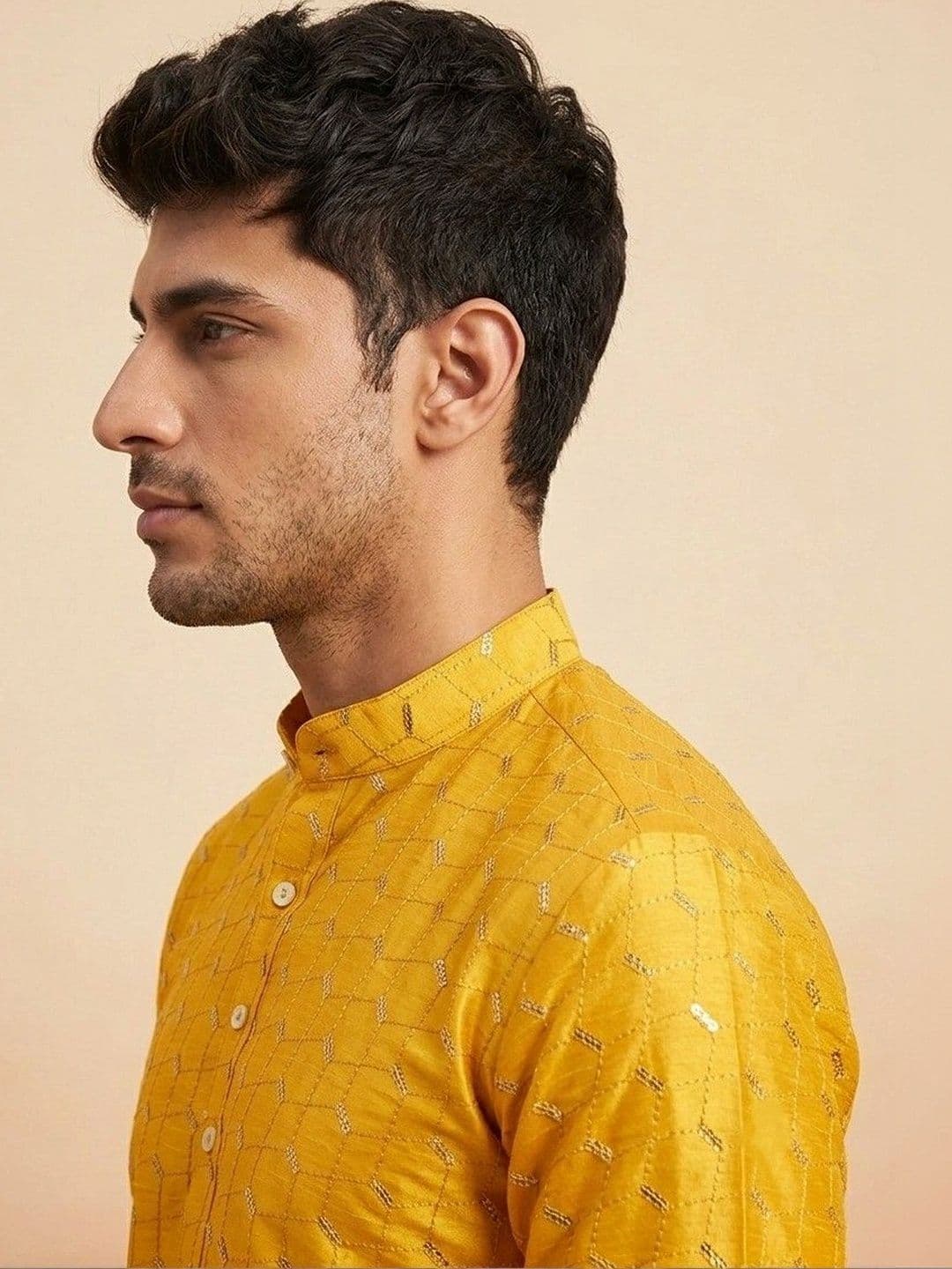 Rajkuwar Men Sequinned Kurta thumbnail 3