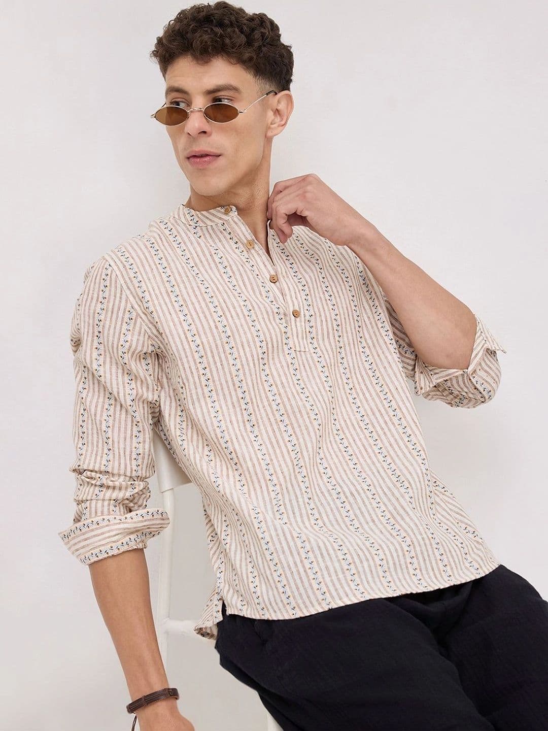 VASTRADO Men Printed Kurta thumbnail 4