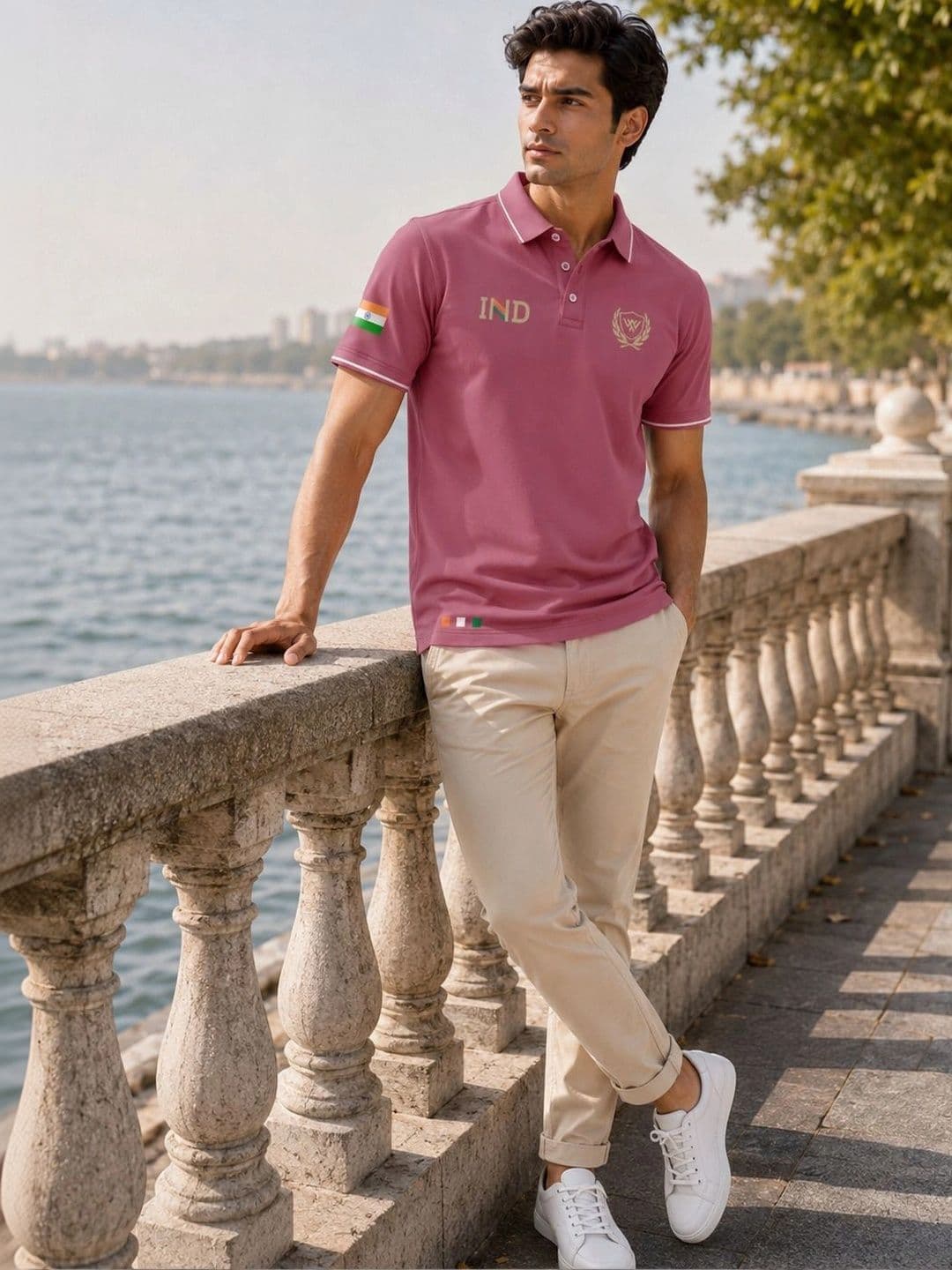 Warrior World Men Printed Polo Collar T-shirt thumbnail 6