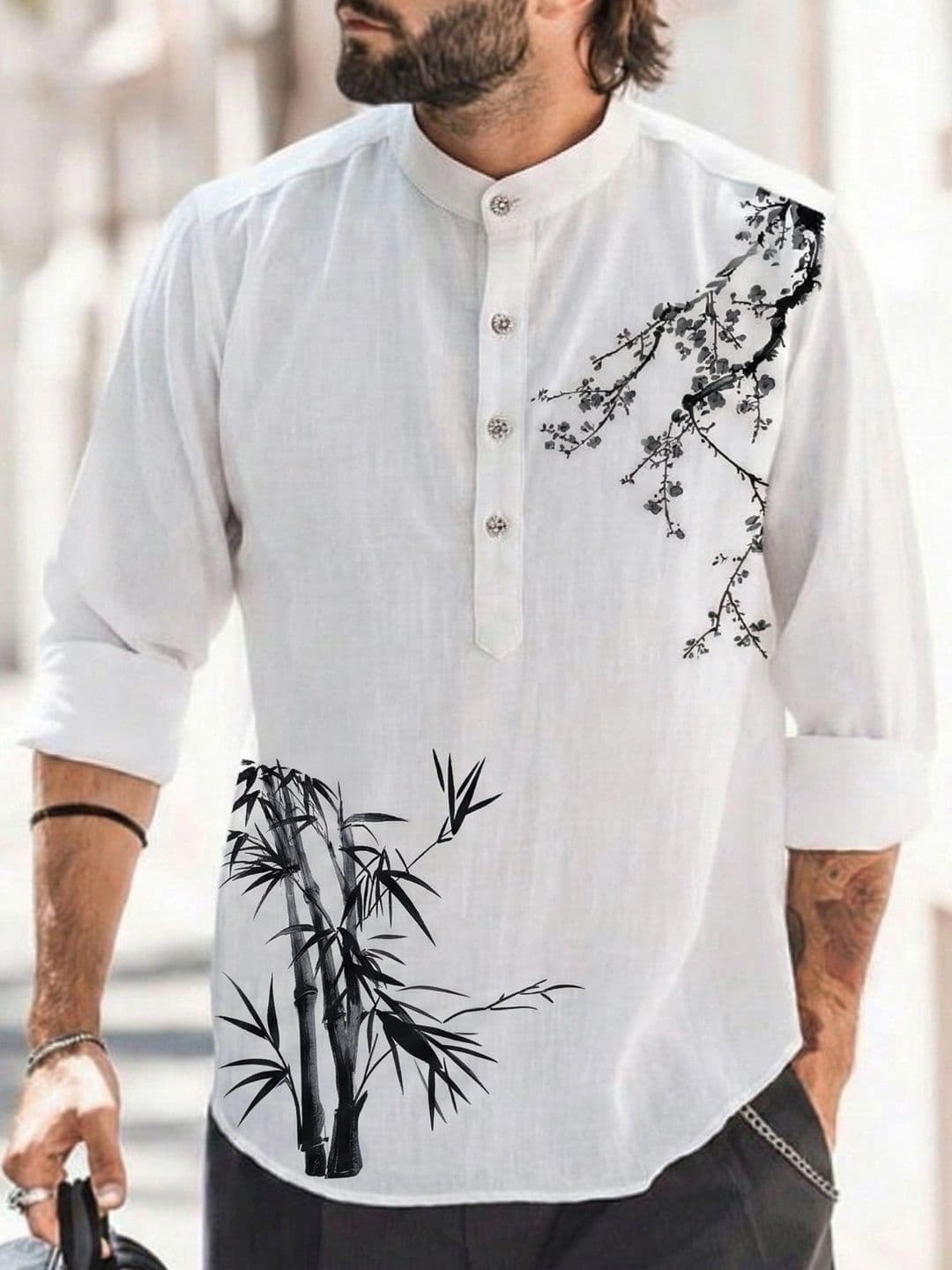 Anouk Men Placement Printed Kurta - view 1